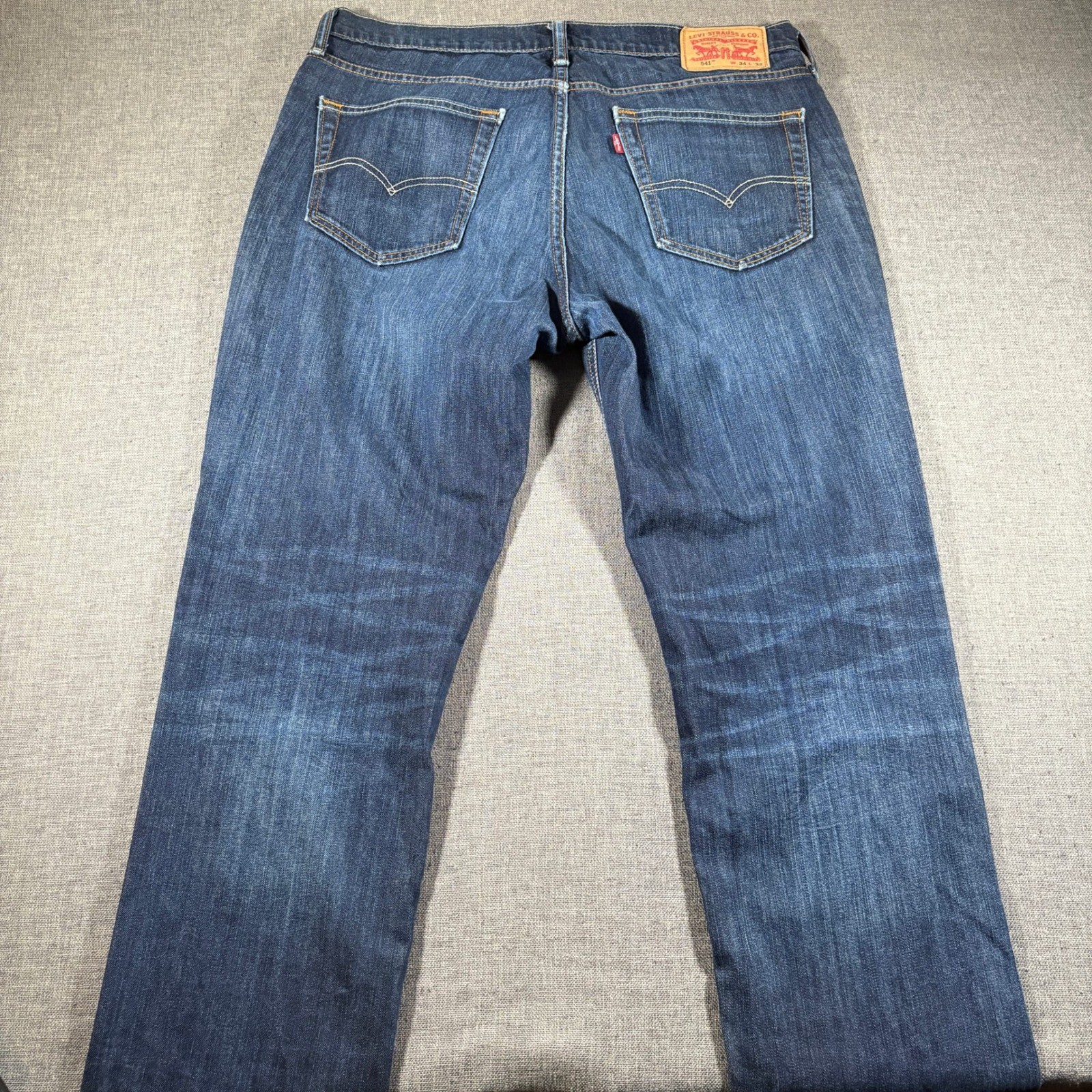 Levi’s 541 Athletic Taper Jeans Mens 34×32 Dark Wash Blue Stretch Denim