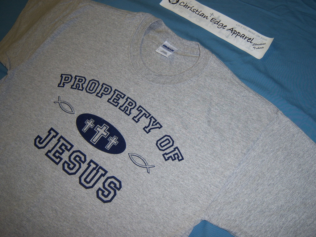 CEA Property Of Jesus Collegiate Christian Edge Apparel T-Shirt Sports Workout