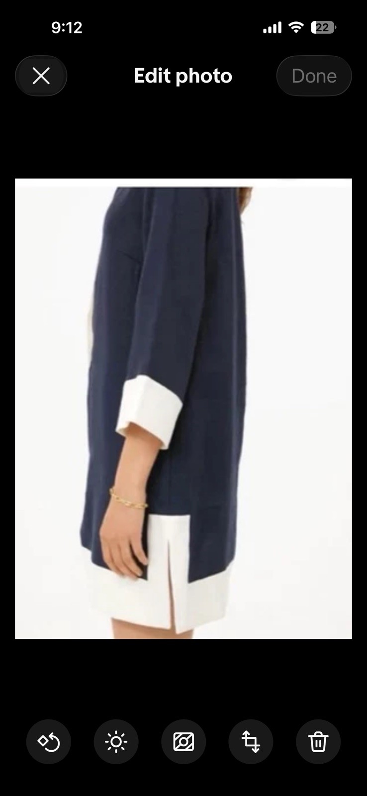 Tuckernuck Navy Blue/ White Nautical Collier Tunic Dress Size XXS