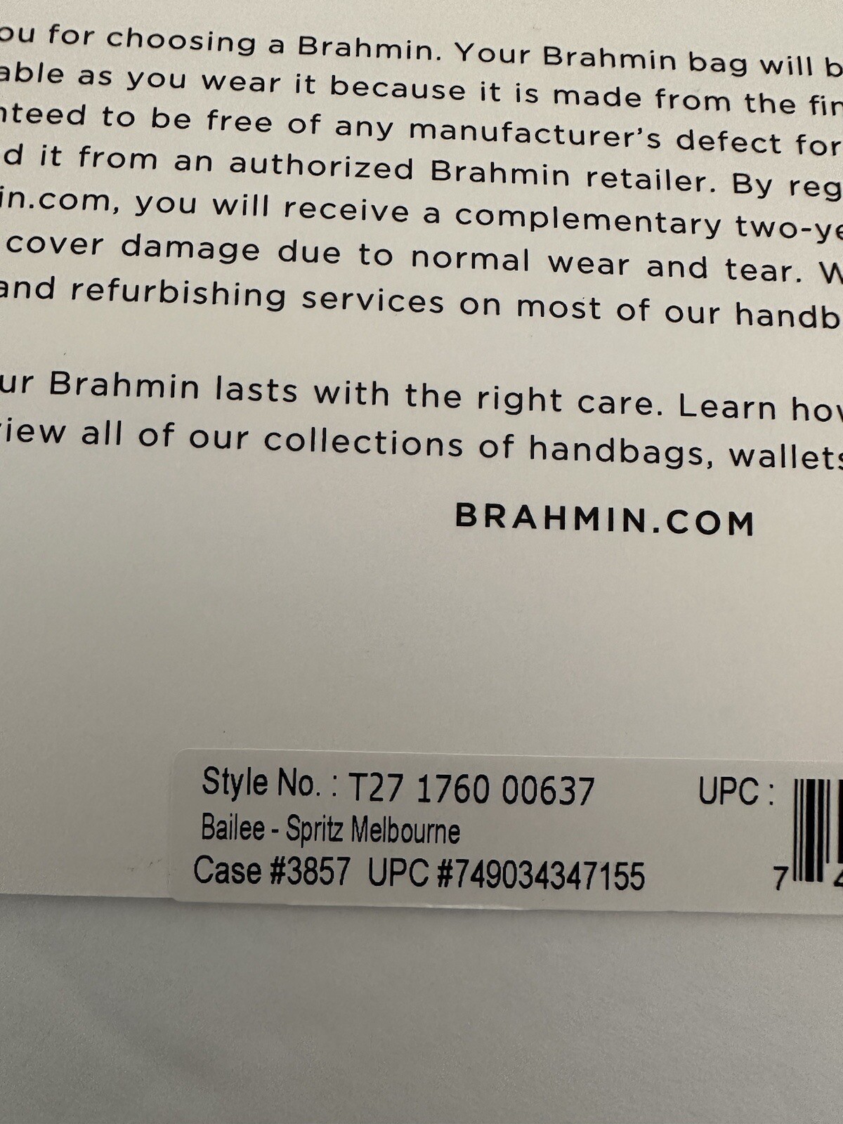 Brahmin Bailee Spritz Melbourne Embossed Leather Shopper Satchel Tote NWT