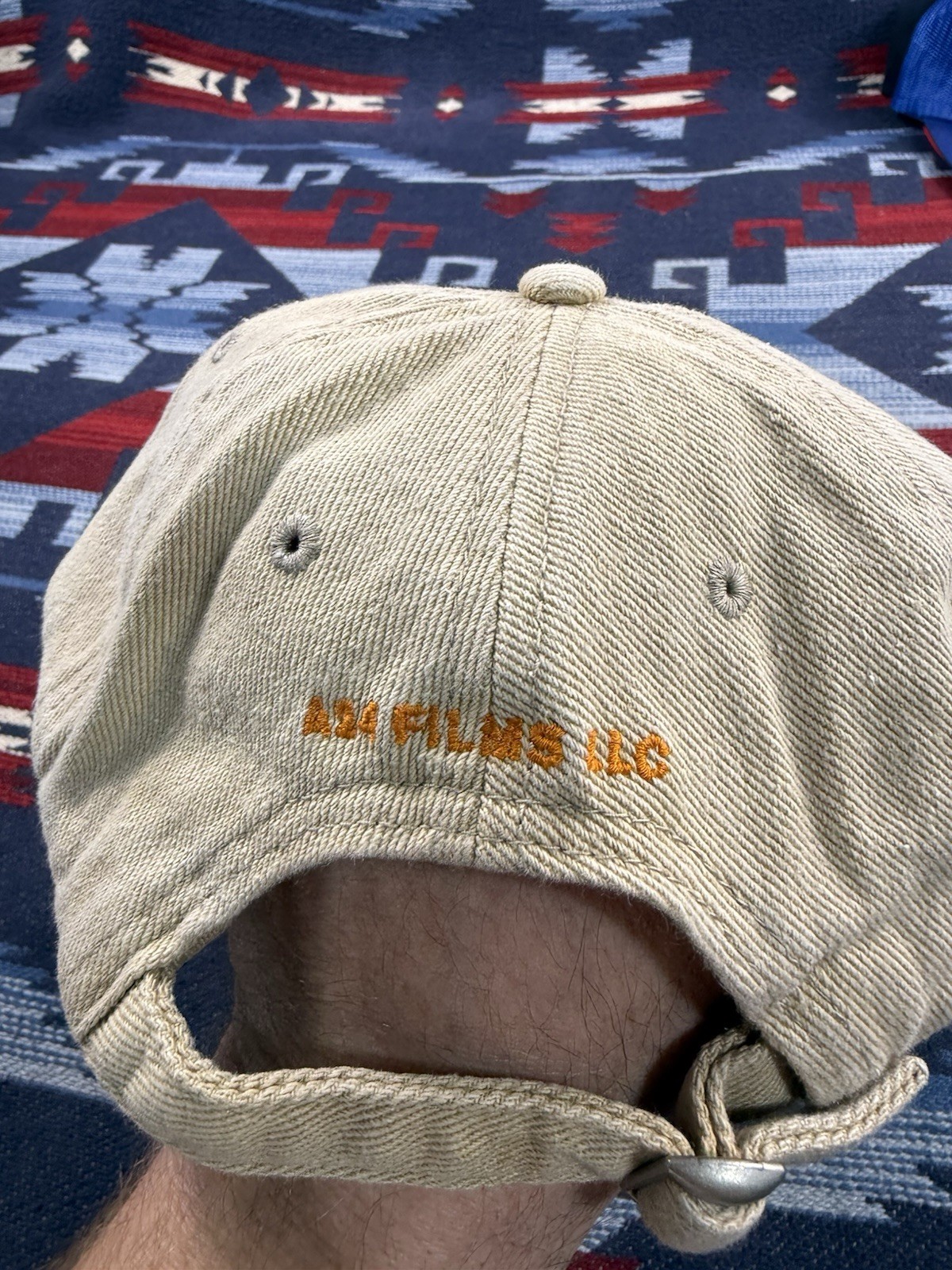 A24 Films Studio Logo Hat Tan Khaki Brown Strapback Limited Edition Dad Cap