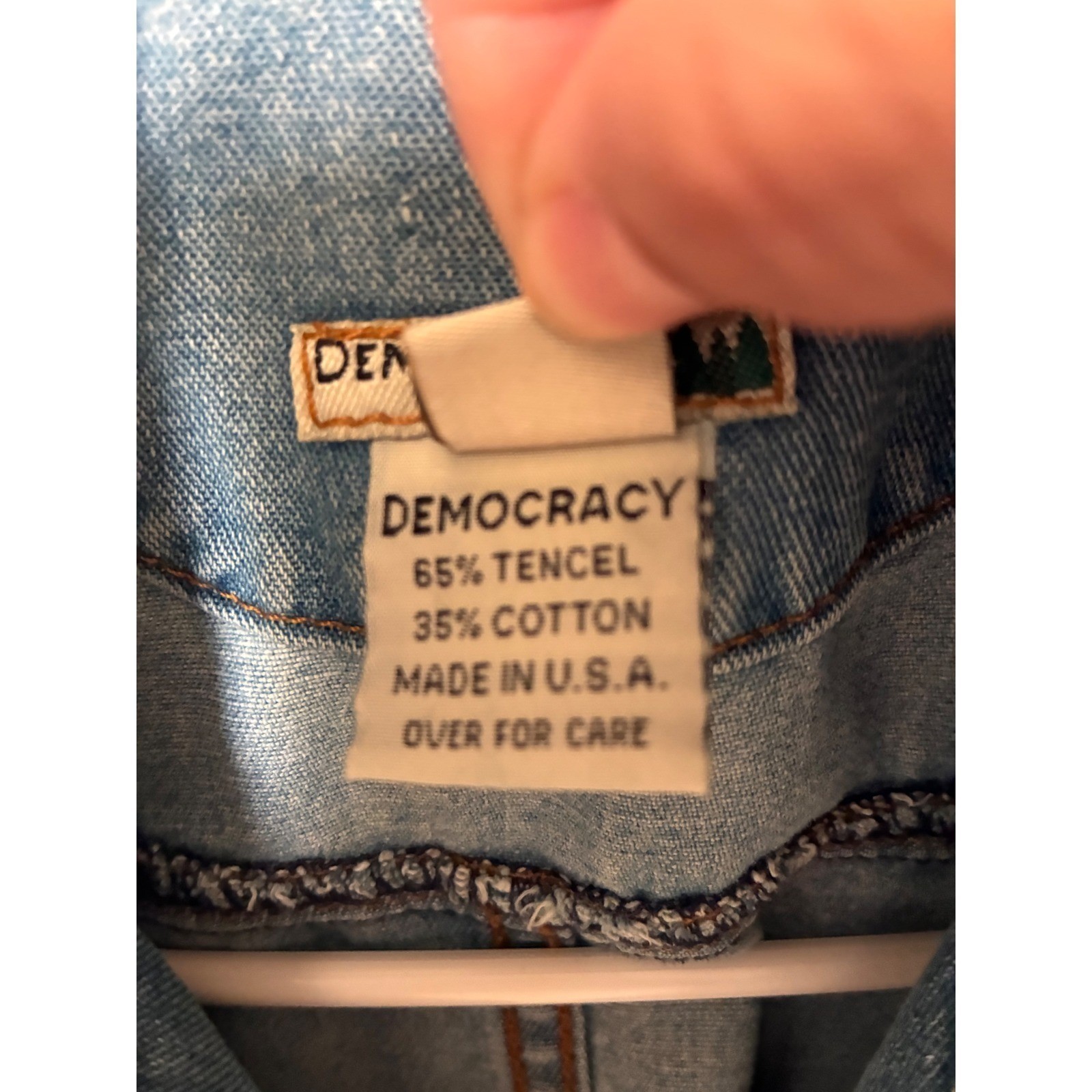 Democracy Womens Blue Denim Vest Made in USA size P