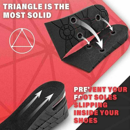Gel Shoe Insole Invisible Height Increase Heel Lift Taller Insert Pad Silicone