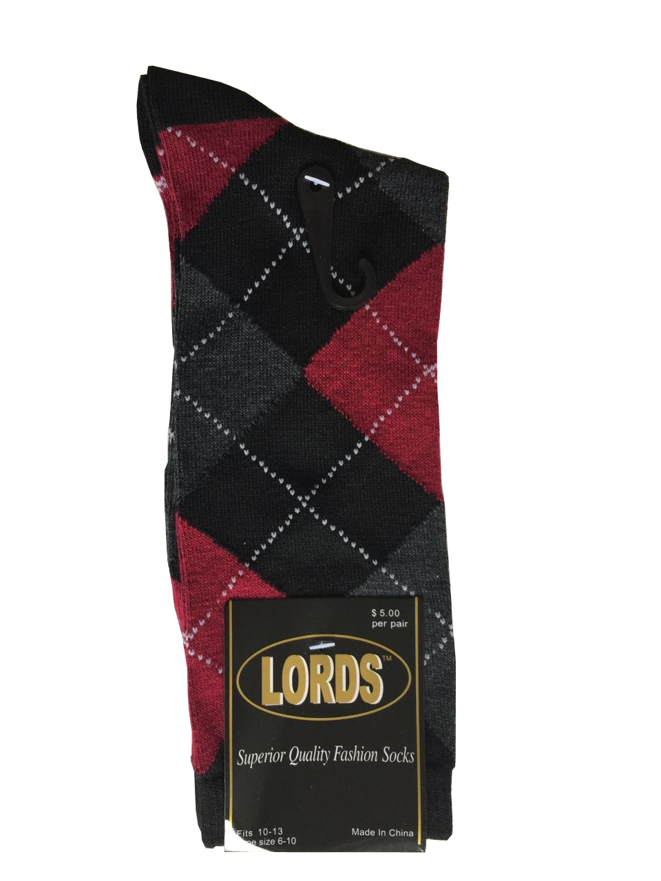 12 Pairs New Cotton Men’s Lords Argyle Style Dress Socks Size 10-13 Multi-color
