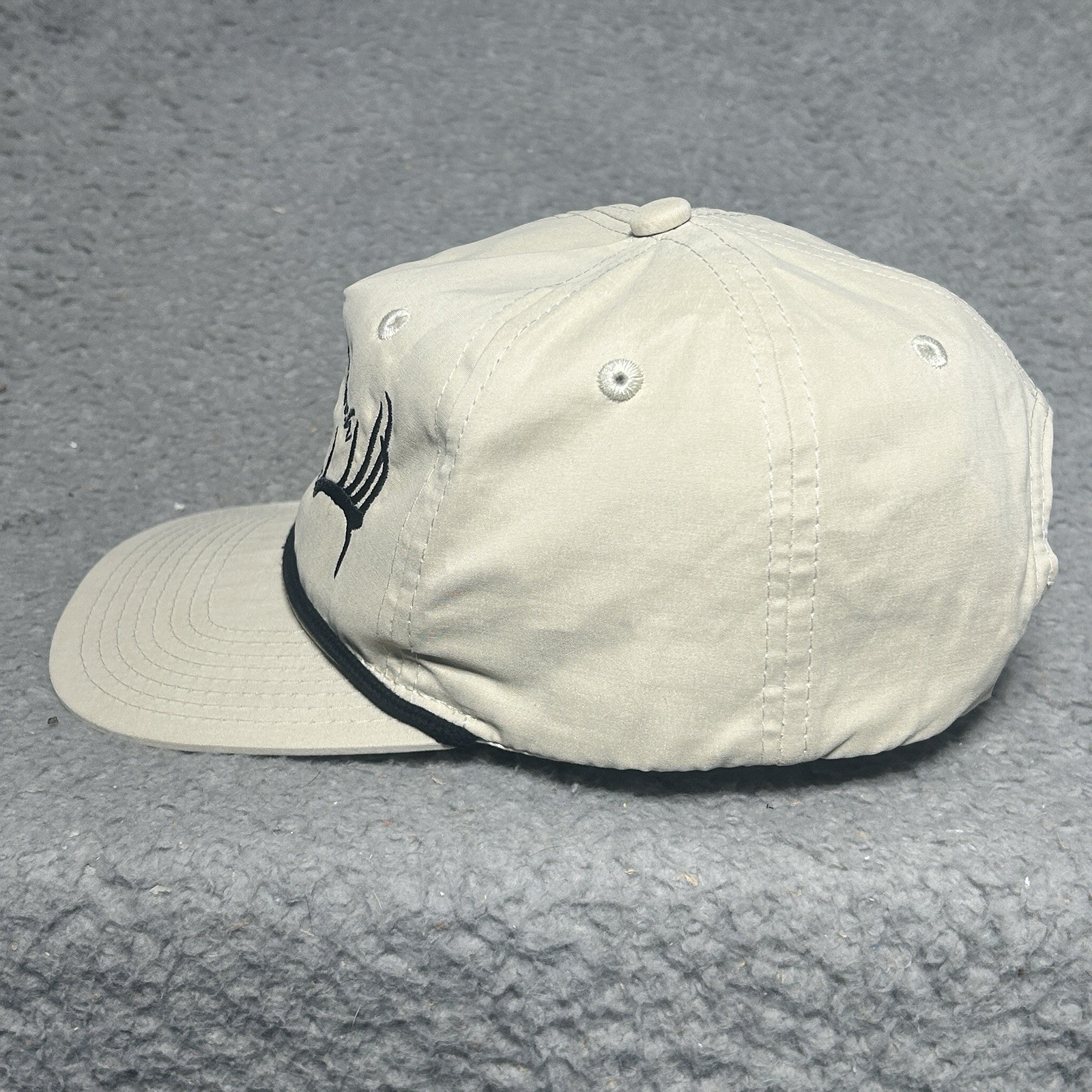 4D Ranch Hat Co Comanche Texas Embroidered Logo Beige Snapback Decky Rope Hat