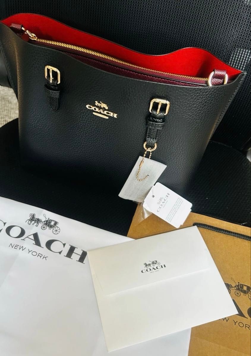 COACH C4084 Molly Tote 25 Leather Handbag 2‑Way Shoulder 19.5x29x10.5cm 530g