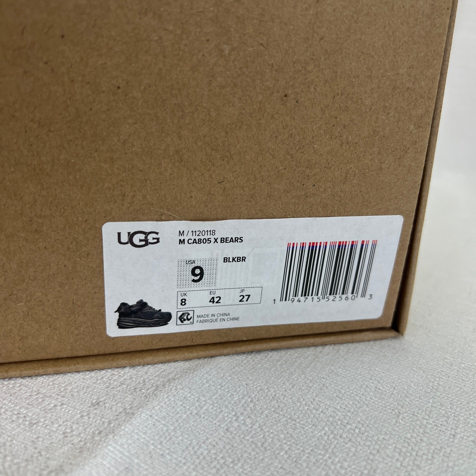 UGG CA805 x BEAMS Black Bear Men’s 9 – Rare Collab, 12×12 Series