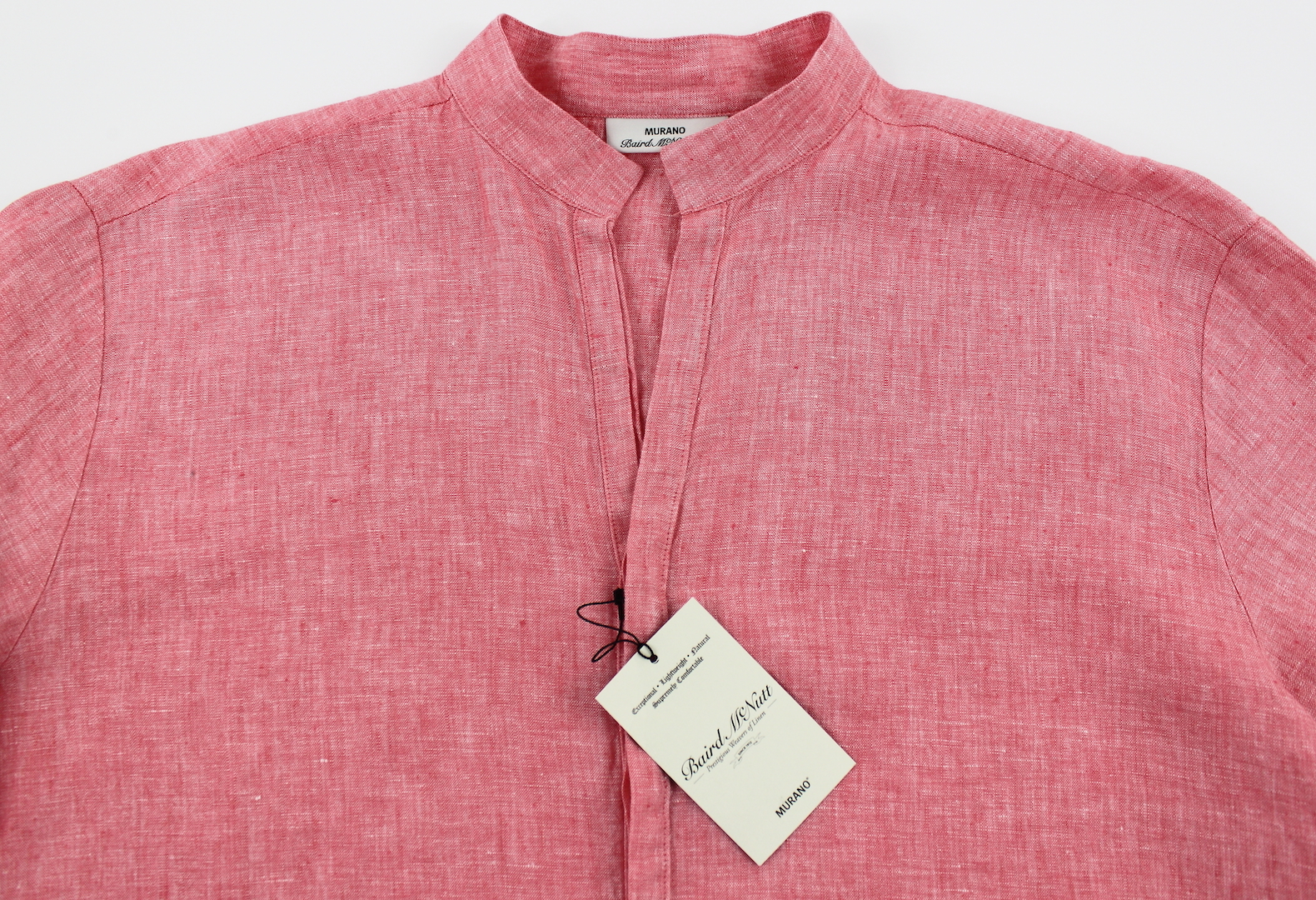 Men’s MURANO Coral Pink 100% Linen Shirt Extra Large XL NEW NWT NiCe!