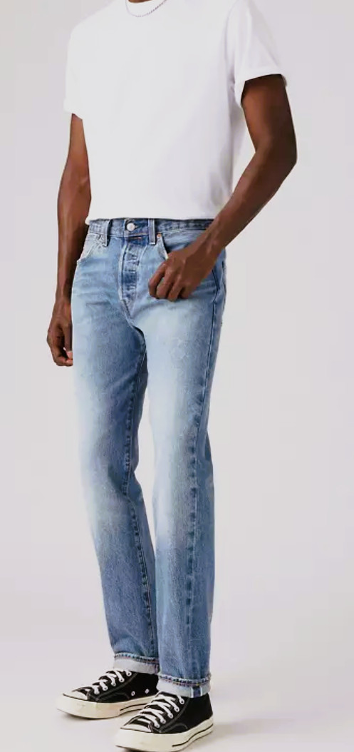 Levi’s Premium 501 Selvedge Jeans Slim Taper Men’s Sizes 100% Cotton Denim