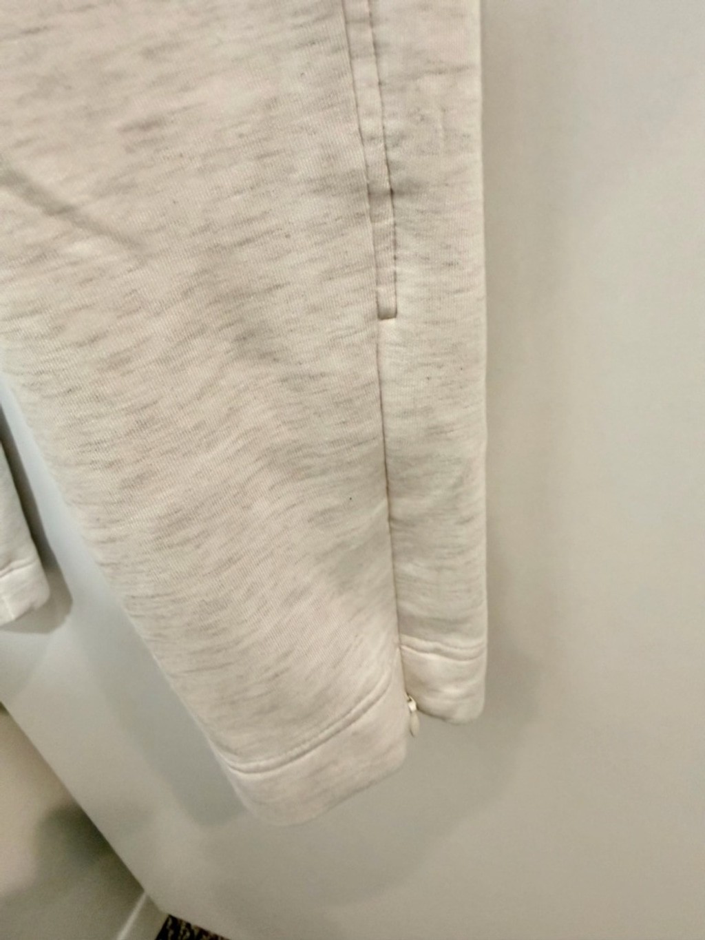 Varley The Slim Zip Hem Pants 29.5″ Ivory Marl Women’s Size Large