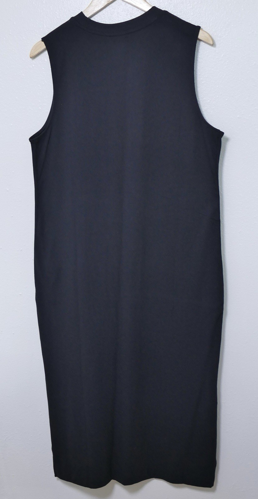 Everlane The Weekend Dress NWT Large Organic Cotton Minimalist Black Midi