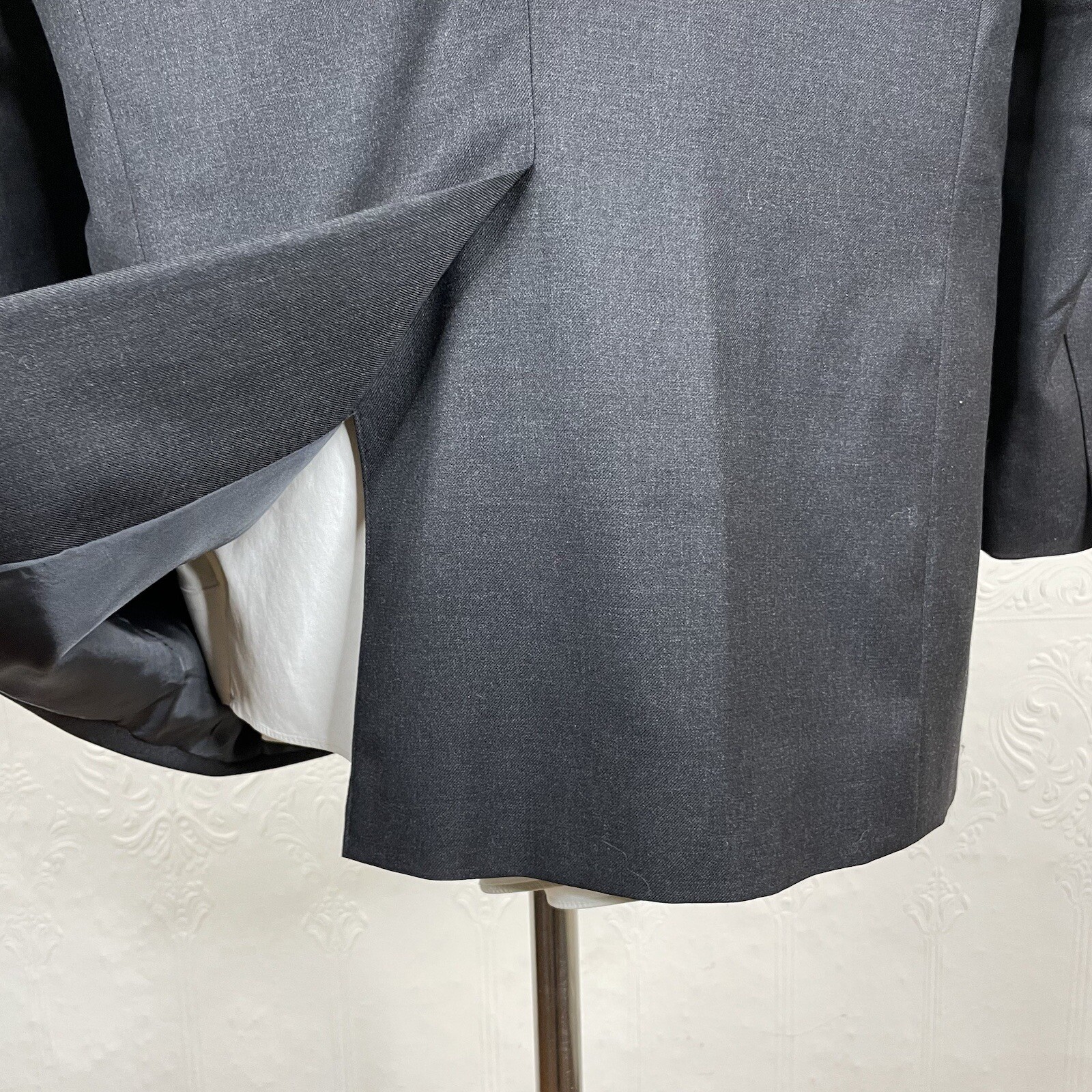 Samuelsohn Blazer Jacket Mens 42R Solid Dark Gray Dormeuil Amadeus