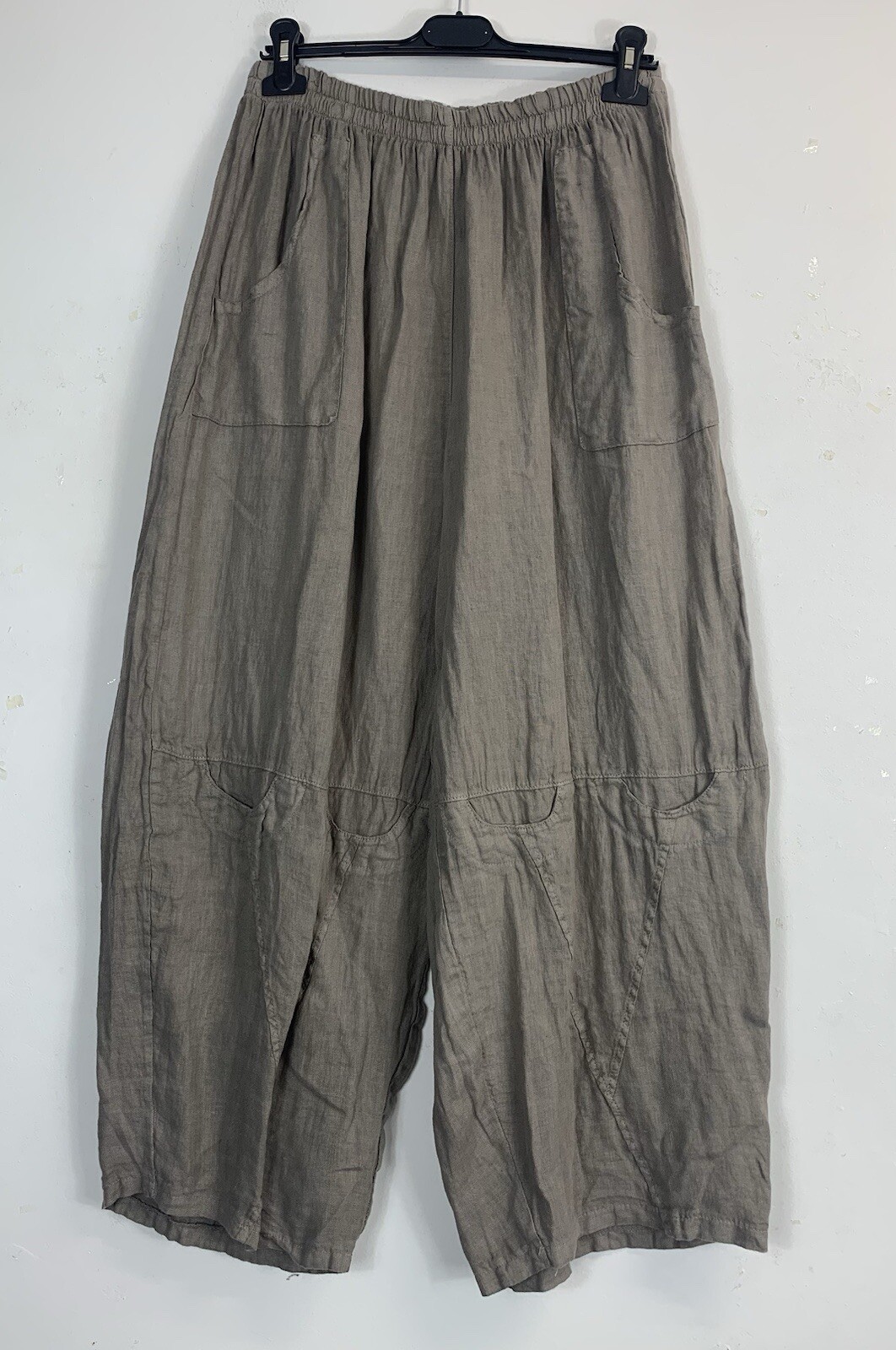 LAGENLOOK 100% LINEN ITALIAN TROUSERS 8 COLS 3 SIZES : Plus:1 Plus:2 Plus Plus:3