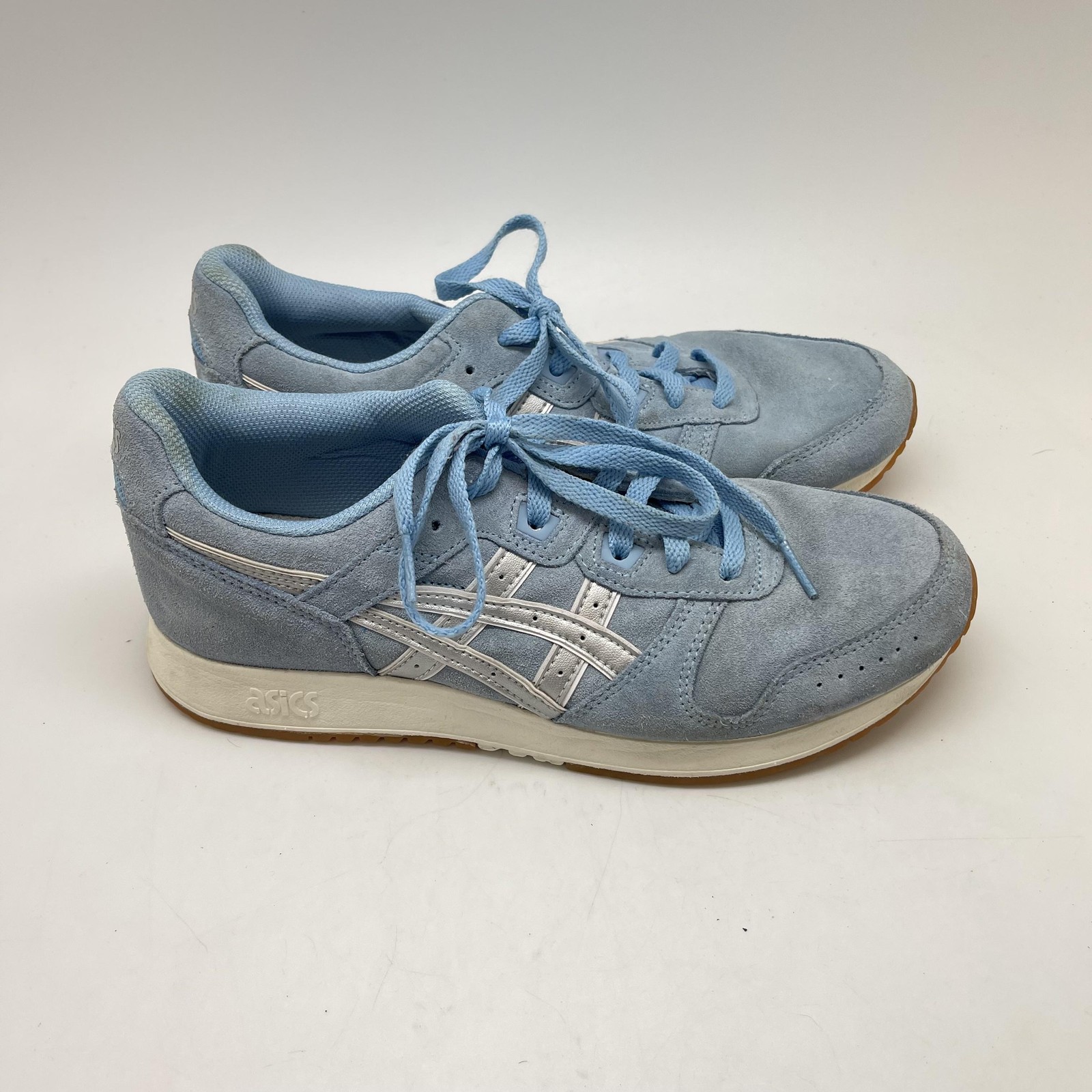 Asics Shoes Womens 9 Lyte Classic Blue Suede Retro Running Sneakers 1202A073