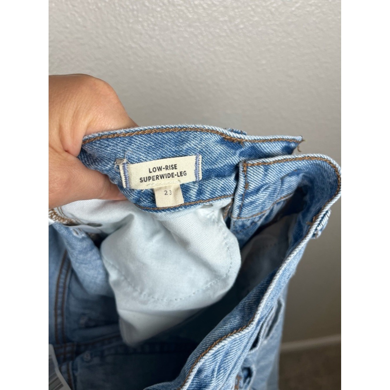 Madewell Low-Rise Super Wide Leg Jeans Womens 23