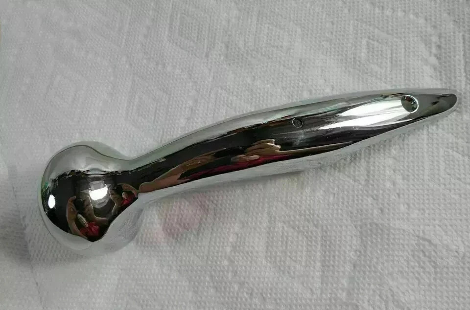 Solid Brass Chrome Finish Heavy Top Handle For Wooden Walking Cane / Stick Deep