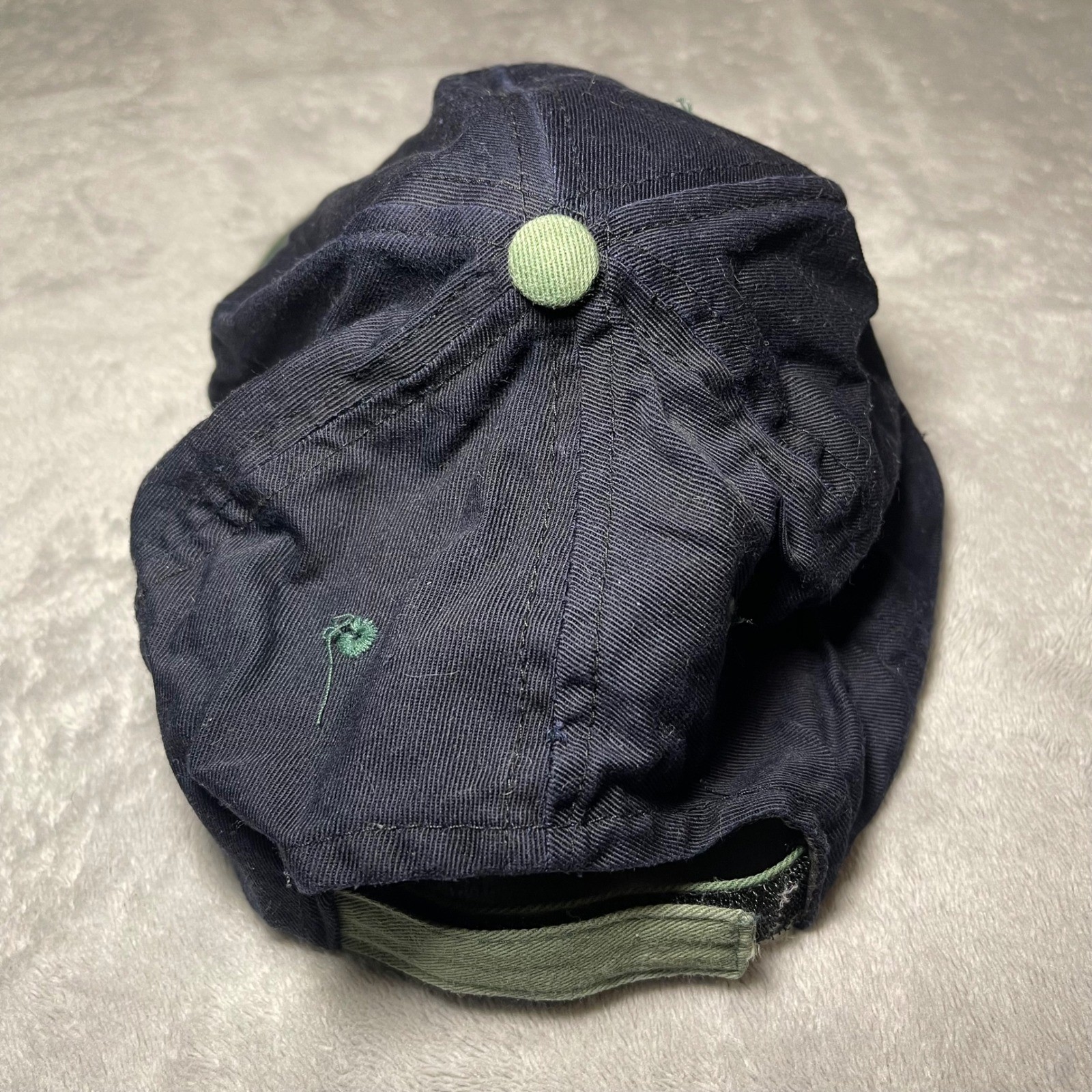 Vintage Australia Kangaroo Hat Men Navy Green Two Tone Embroidered Strapback Cap