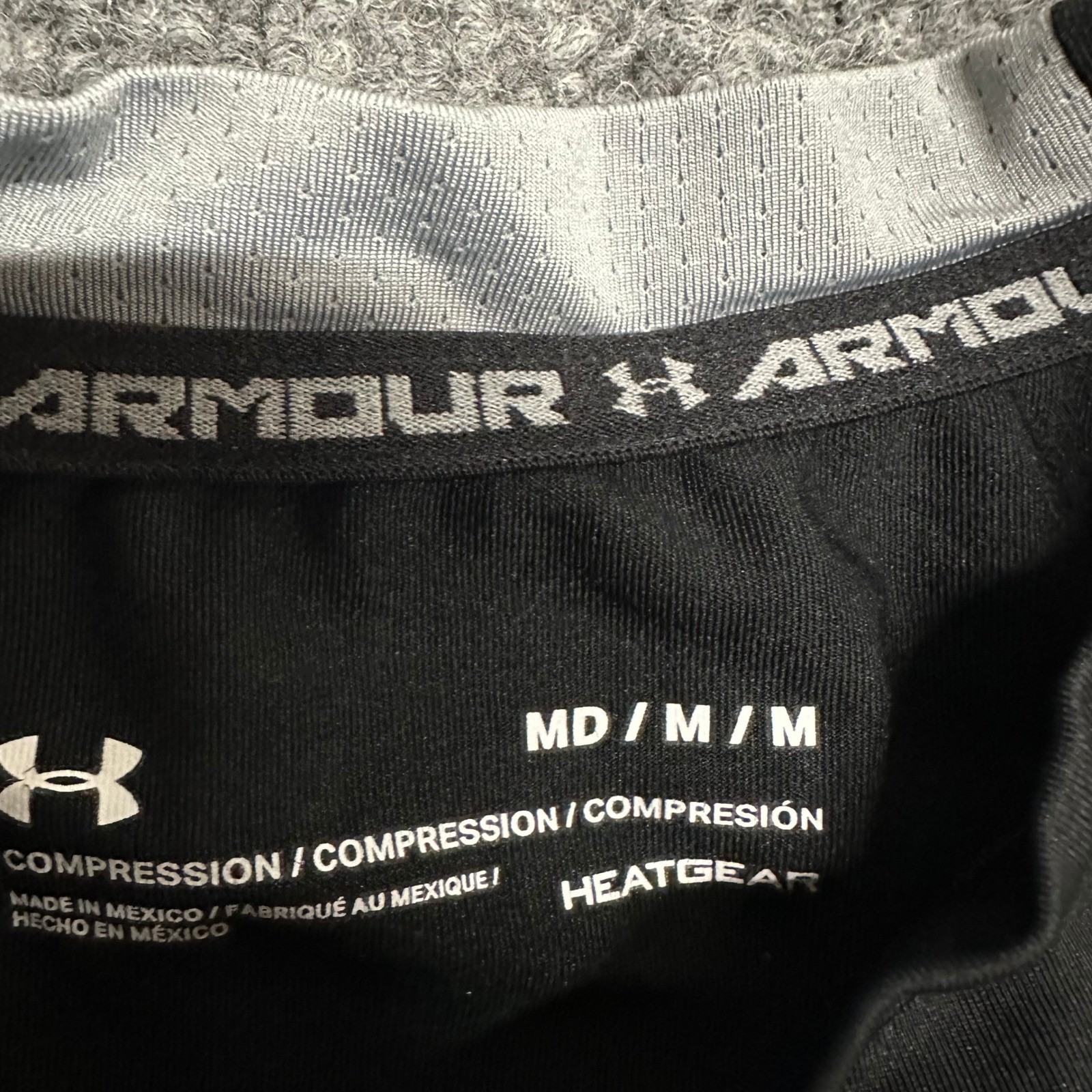 Under Armour Tank Top Mens Size Medium Black HeatGear Compression Athletic Gym
