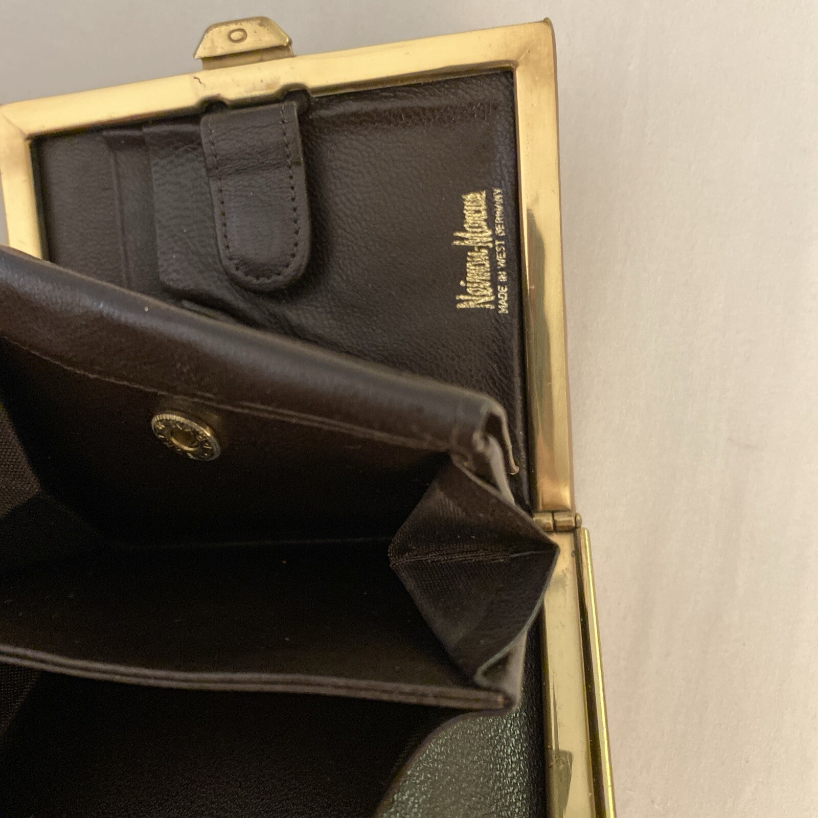 Vintage NEIMAN MARCUS West Germany Small Wallet Coin Purse Leather Rare!