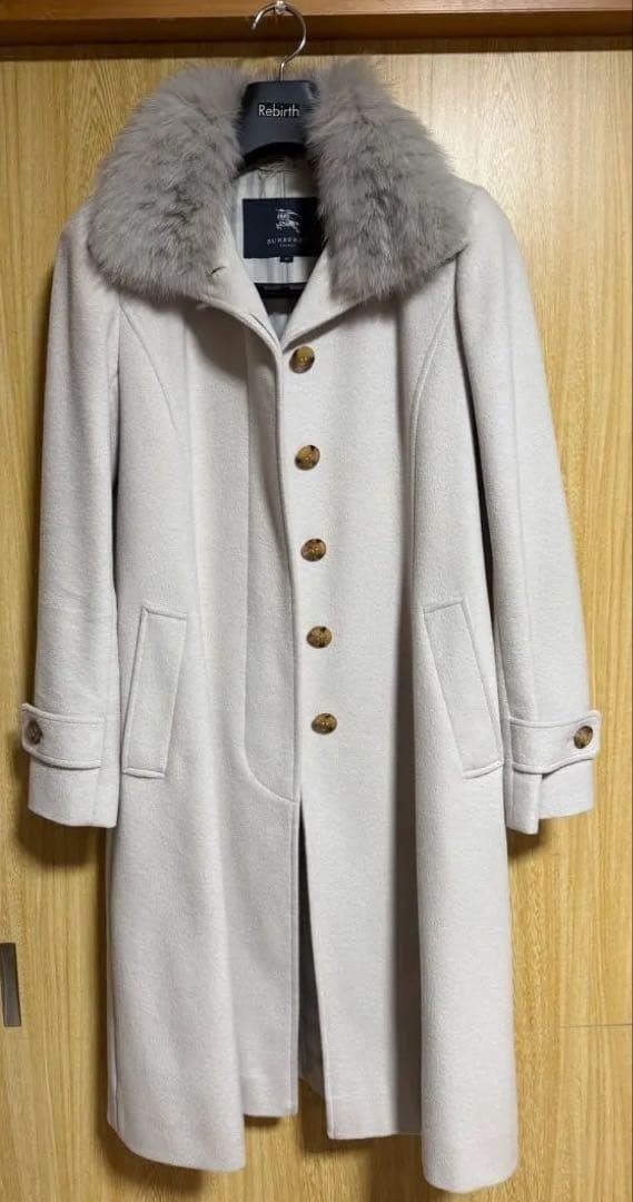 Burberry London Light gray long coat