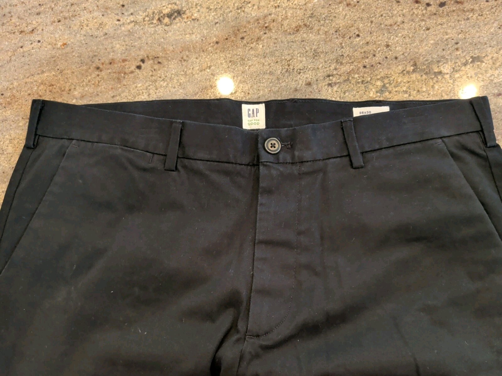 2 Pr 36 X 30 Slim Men GAP Modern Khaki Black Olive Twill Pants 4 Pockets 4 Good