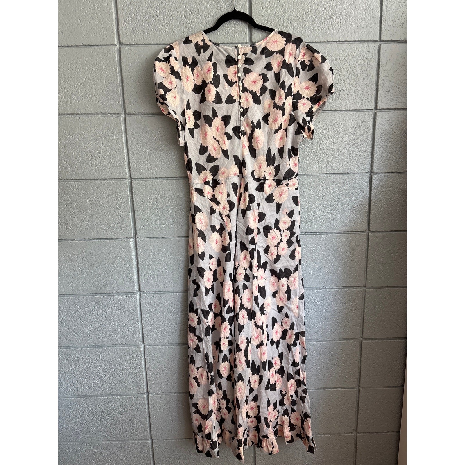 NWT J.Crew Ruffle-Hem Midi Dress in Poppy Print size 18