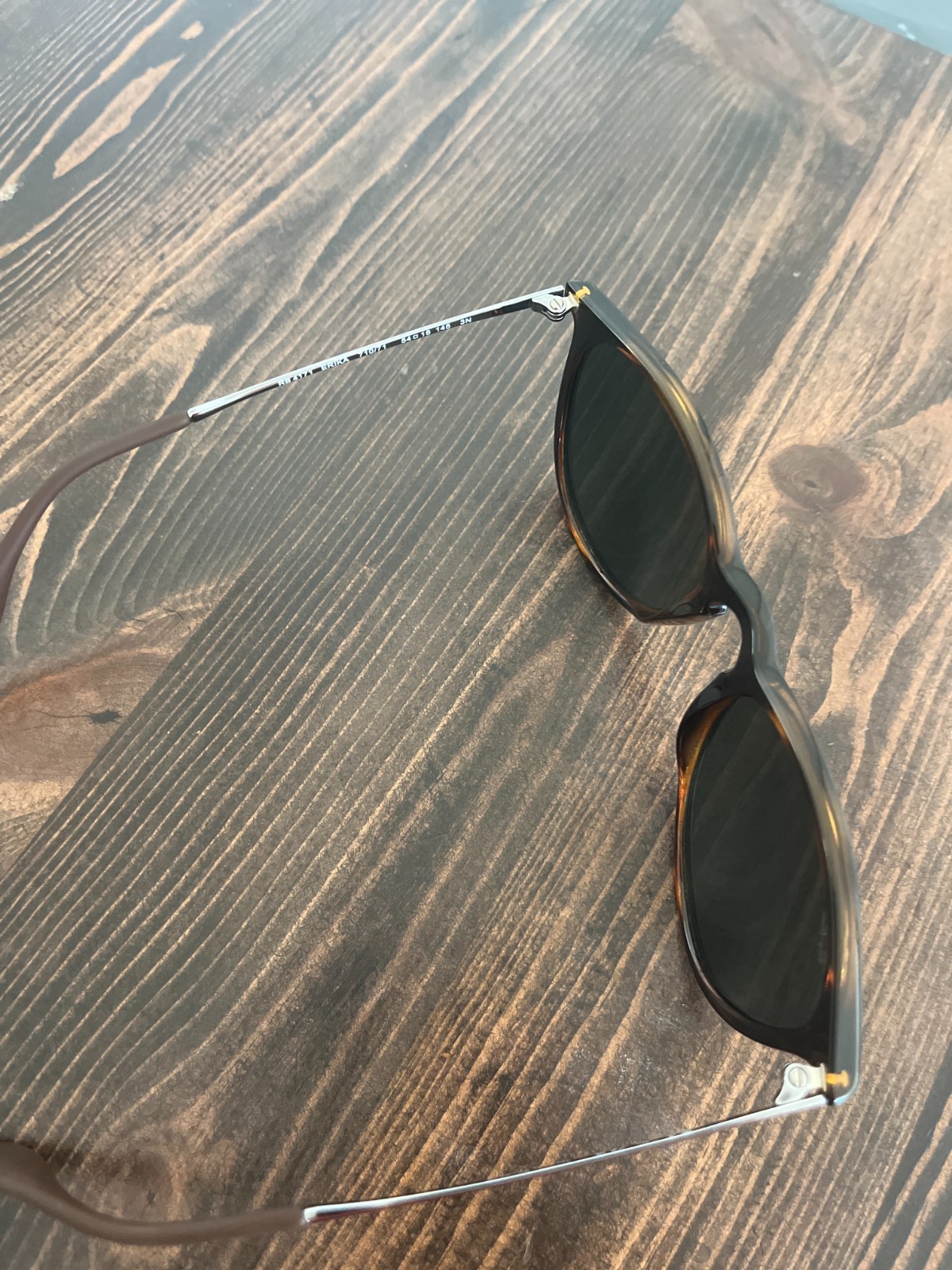 Ray-Ban Erika RB4171 Sunglasses Havana Dark Green Gradient w/ Case and Box