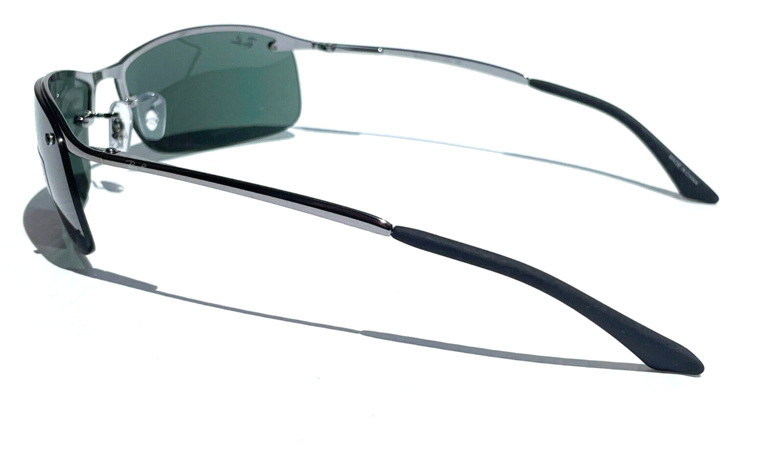NEW Ray Ban Gunmetal UV PROTECTIVE Dark Green Lens Sunglass RB 3183 004/71