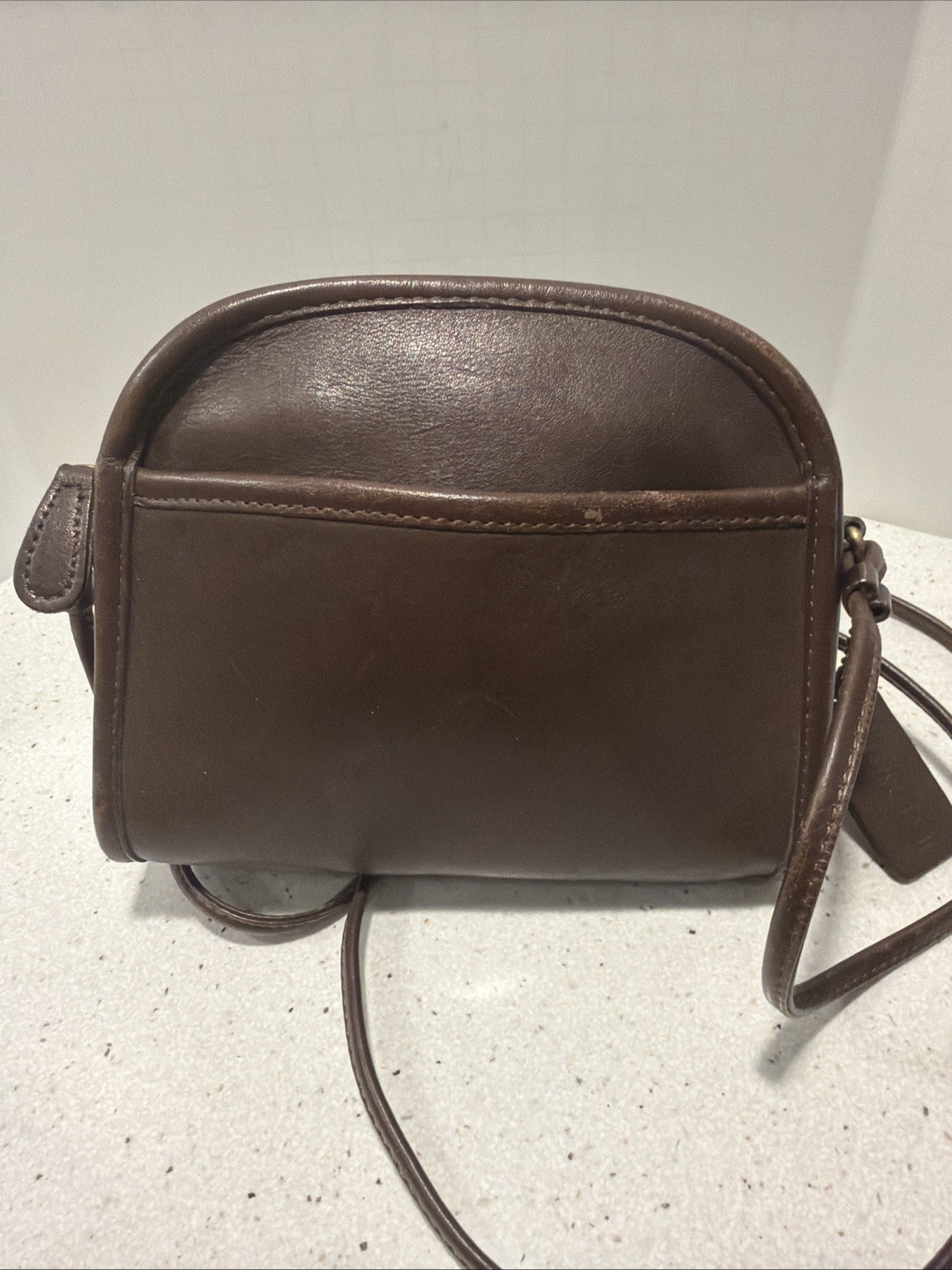 Vintage COACH 9017 Brown Crossbody Bag Mini Purse 7”x6”