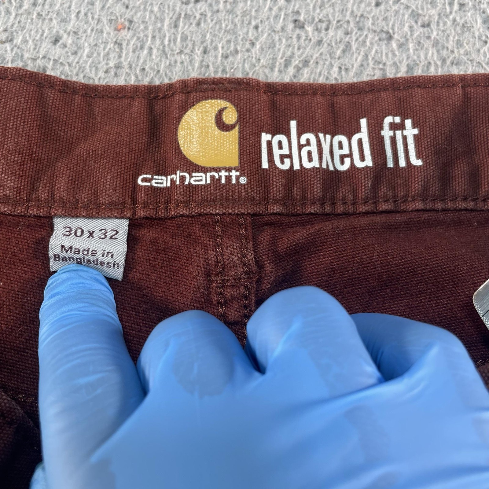 Carhartt Pants Mens 30×32 Brown Relaxed Fit Canvas Stretch Casual Workwear