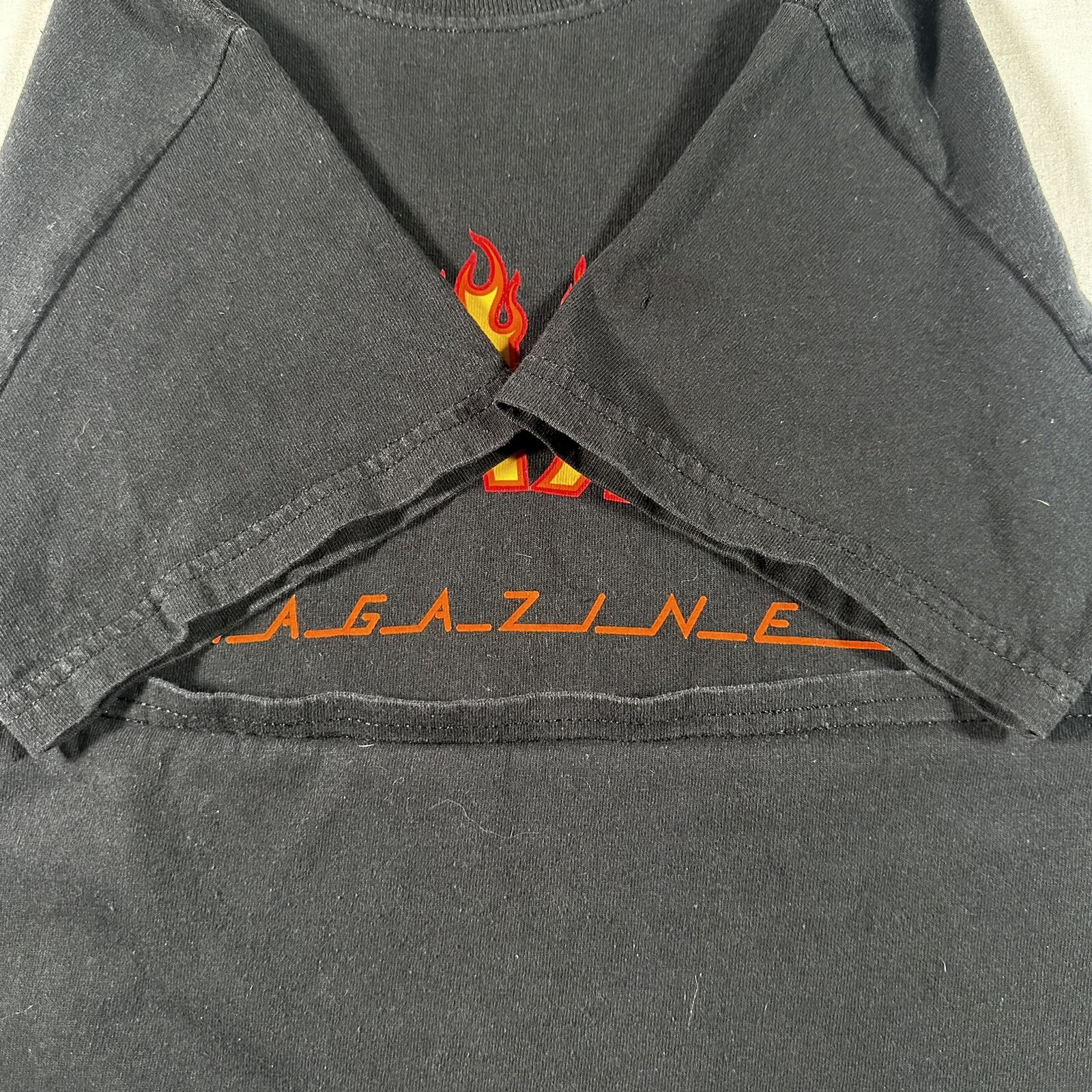 Thrasher Magazine Shirt Men’s Small Black SS Skateboarding Flaming Logo Y2K