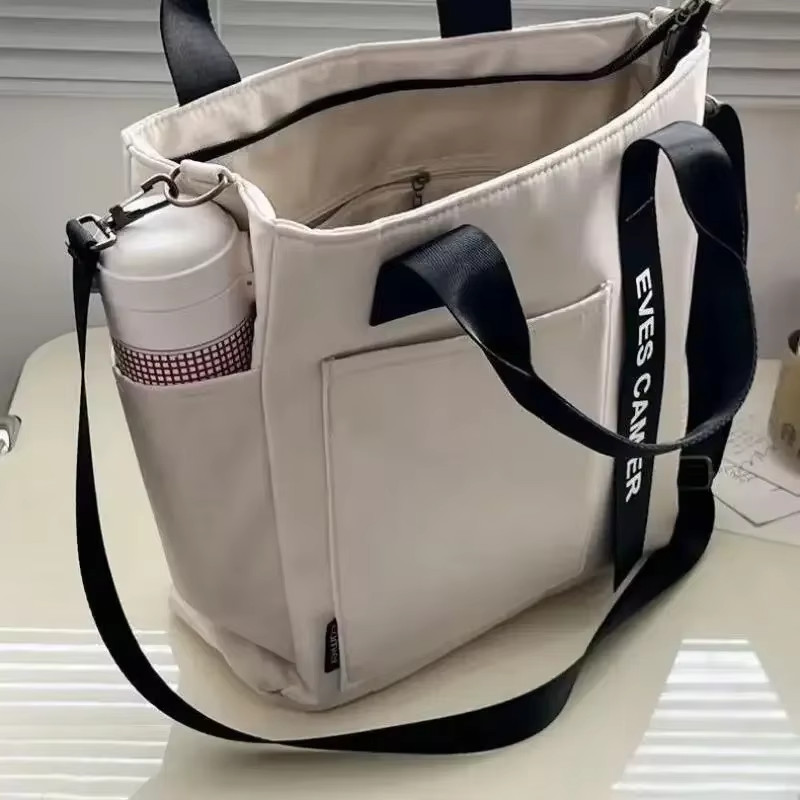 Womens Waterproof Nylon Tote Large Capacity Shoulder School Work Travel Bag