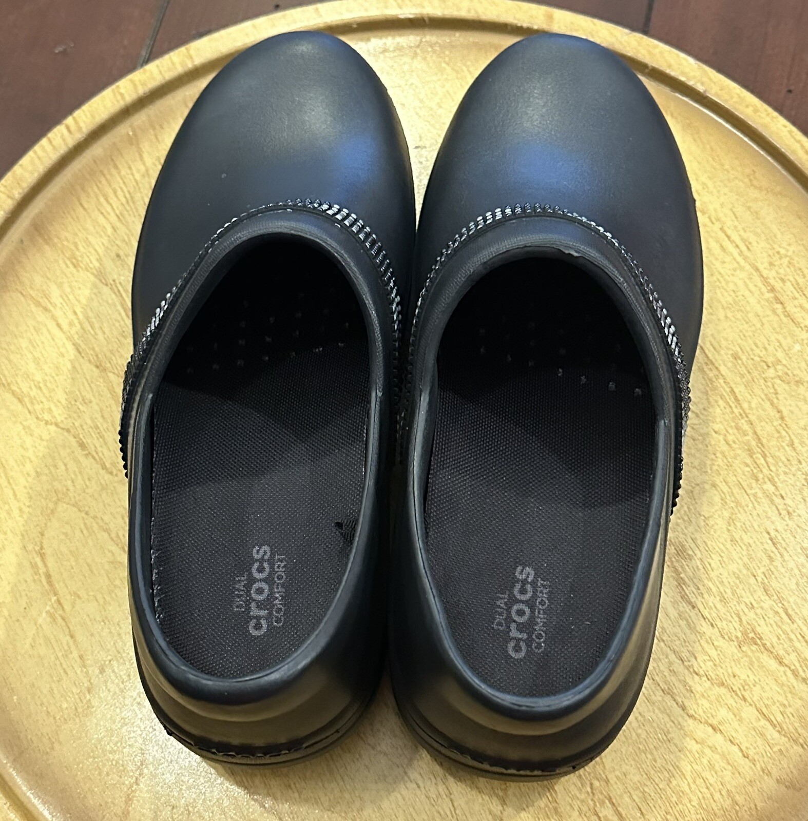 Crocs Neria Pro II Women Shoes Black 9 M Slip On Comfort Casual Beaded Clogs