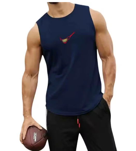 Men Sleeveless Gym Vest Tank Top Fitness Stringer Basketball Training S-XXL