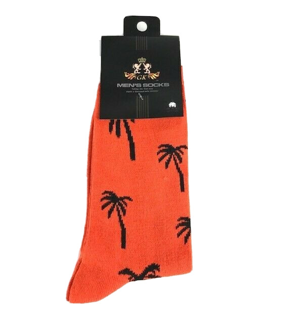 GK Men’s Novelty Socks Assorted Colors Designs Mid-Calf Shoe One Pair Size 10-13