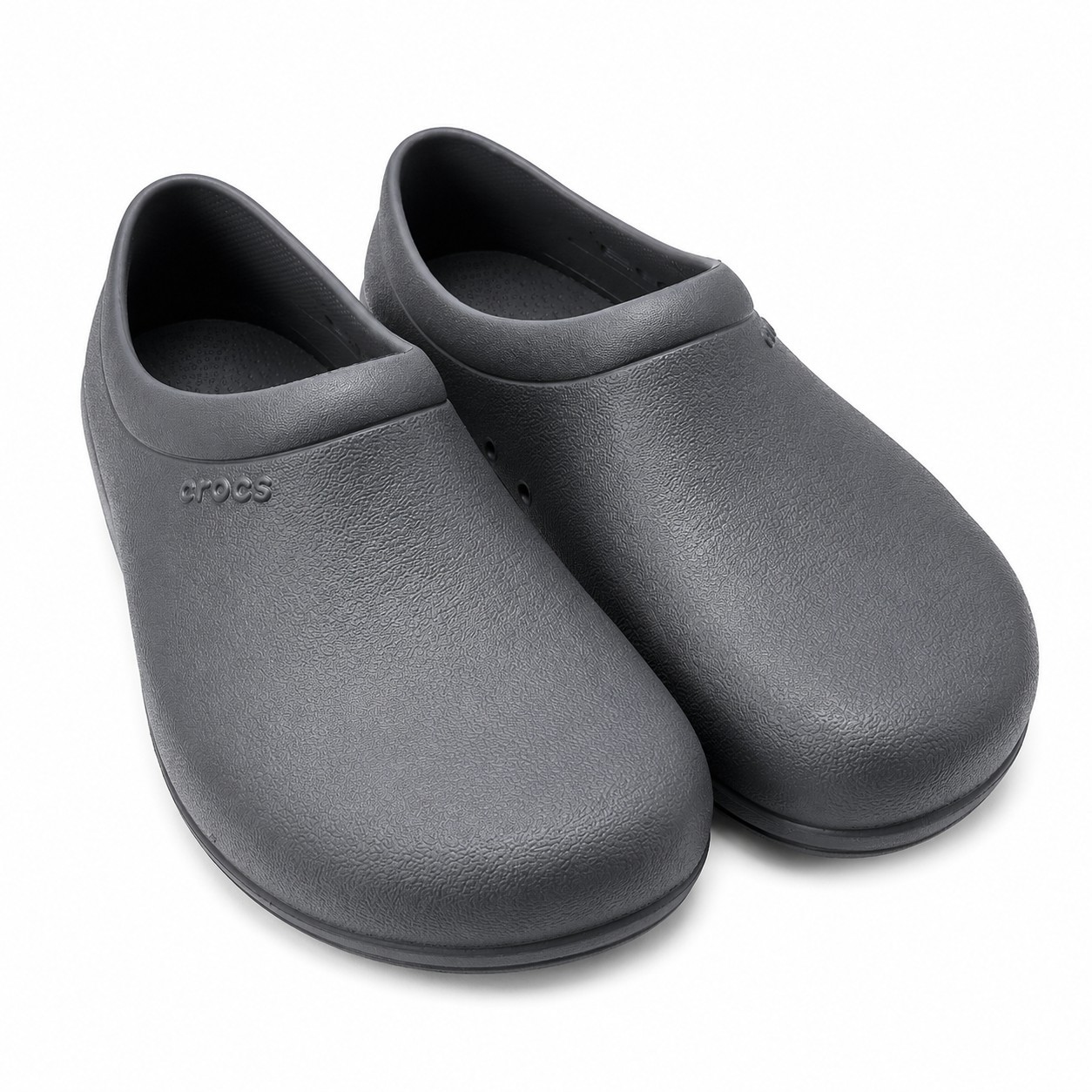 CROCS On-The-Clock Work Slip-On Sz Men/11 Women/13 Black Slip-Resist LiteRide