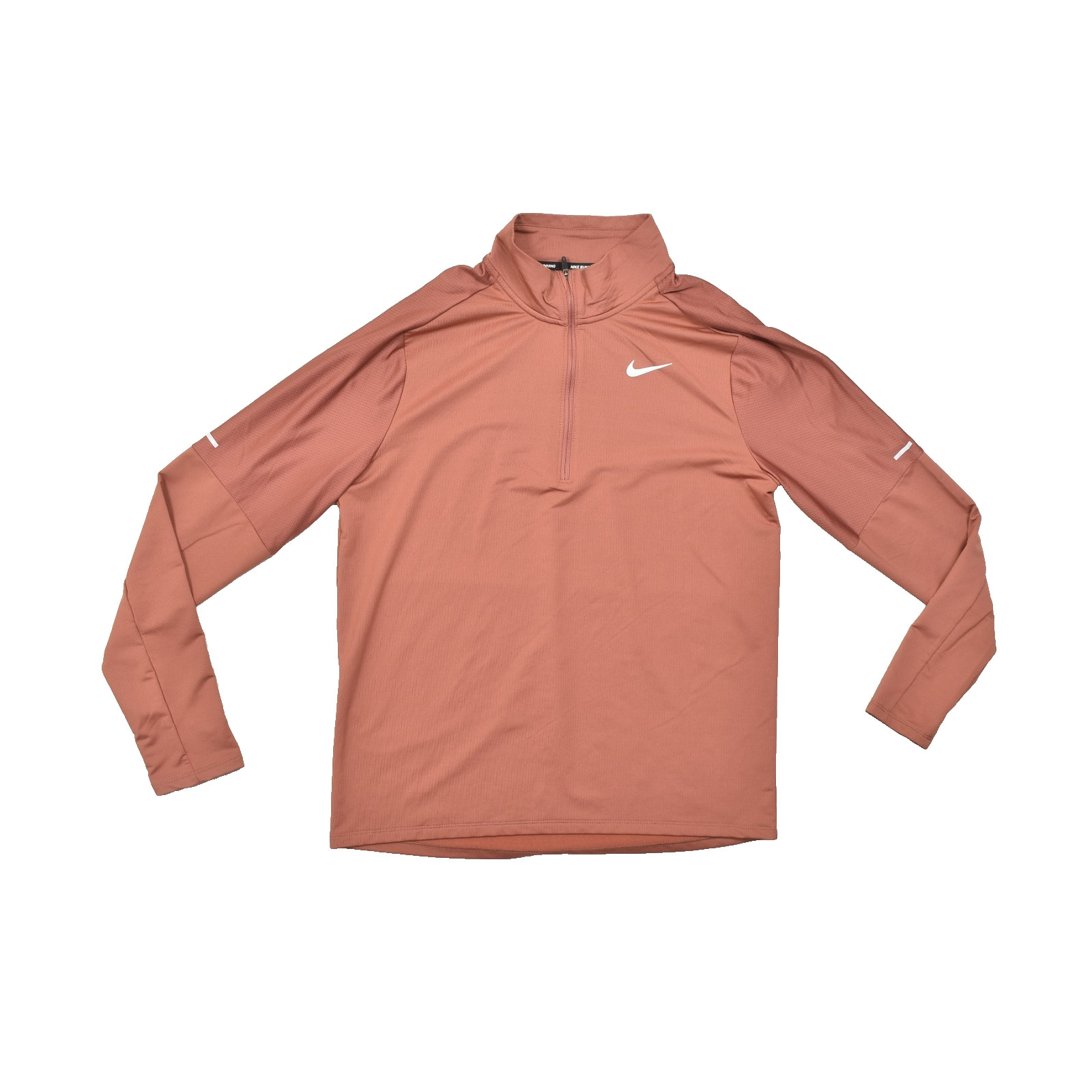 Nike Running Dri-FIT 1/2 Zip Pullover Men’s Size L Terracotta Orange Long Sleeve