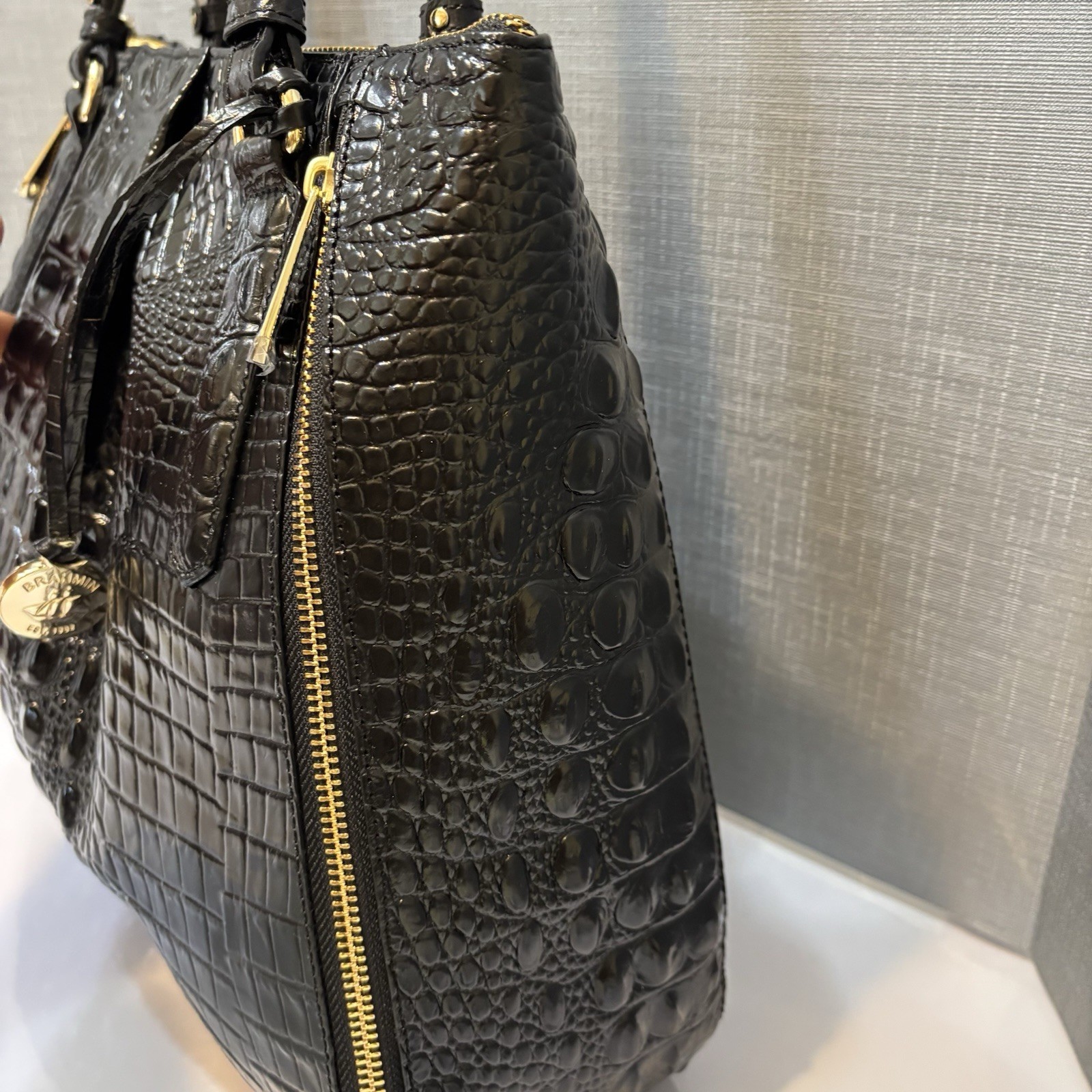 BRAHMIN ADINA Black Melbourne Leather Tote Leather NWT – See pics / 2 available