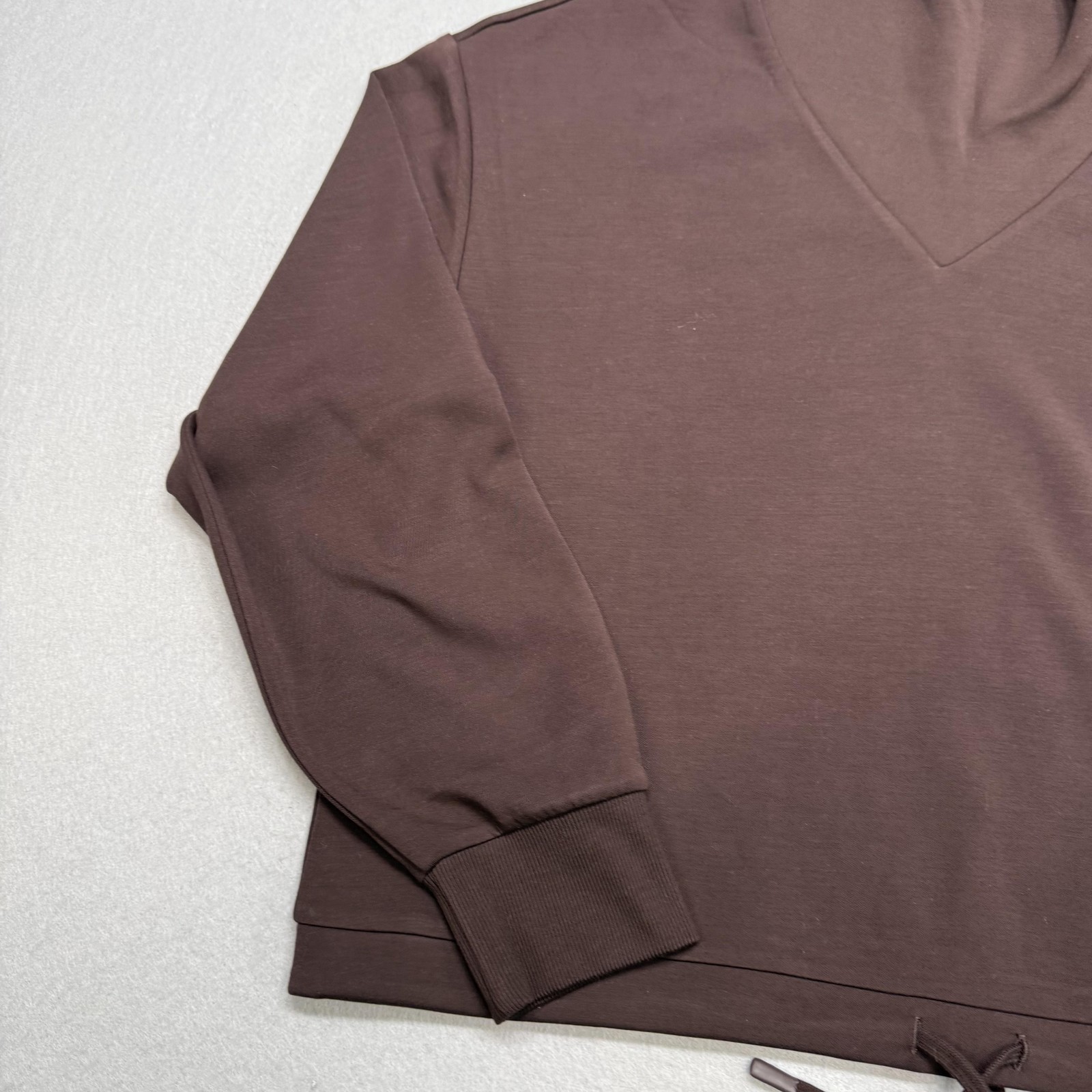 Varley Sweatshirt Womens XL Brown DoubleSoft Betsy Mock Neck Pullover VAR00797