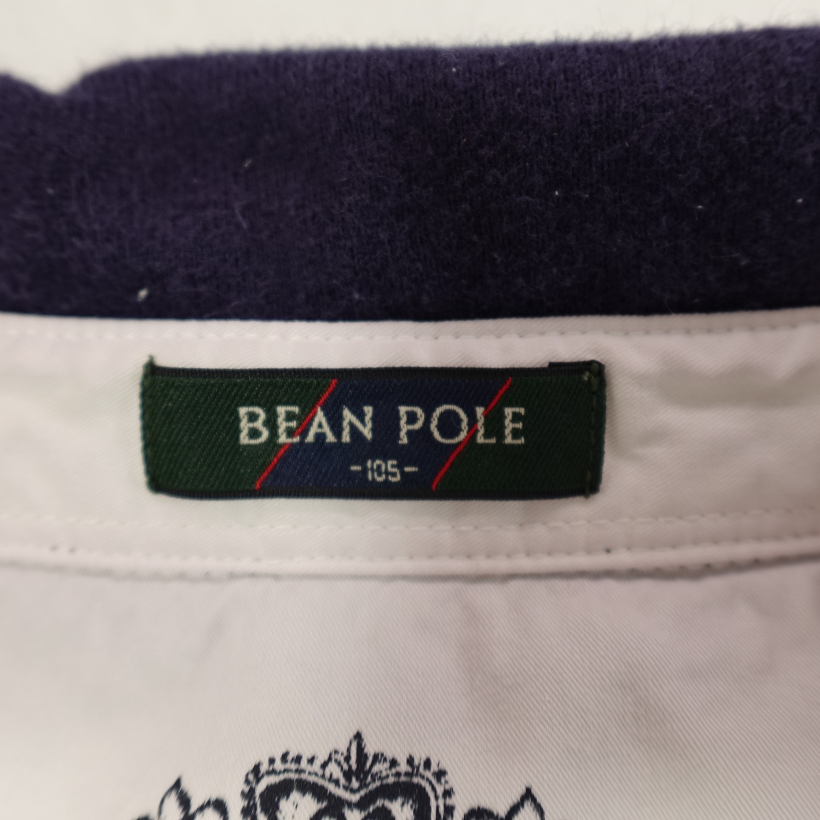 Beanpole Jeans L 105cm Rugby Pullover Large Bike Logo Splatter Flaws