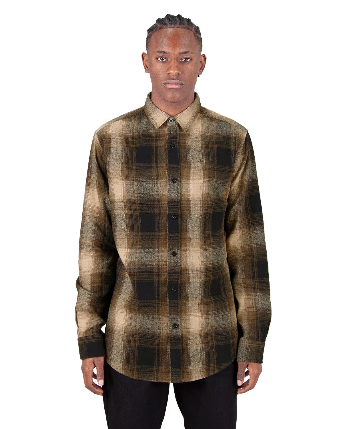 Pack Of 6 Shaka Wear HFS Mens 60% Cotton 40% Polyester Plaid Flannel Overshirt