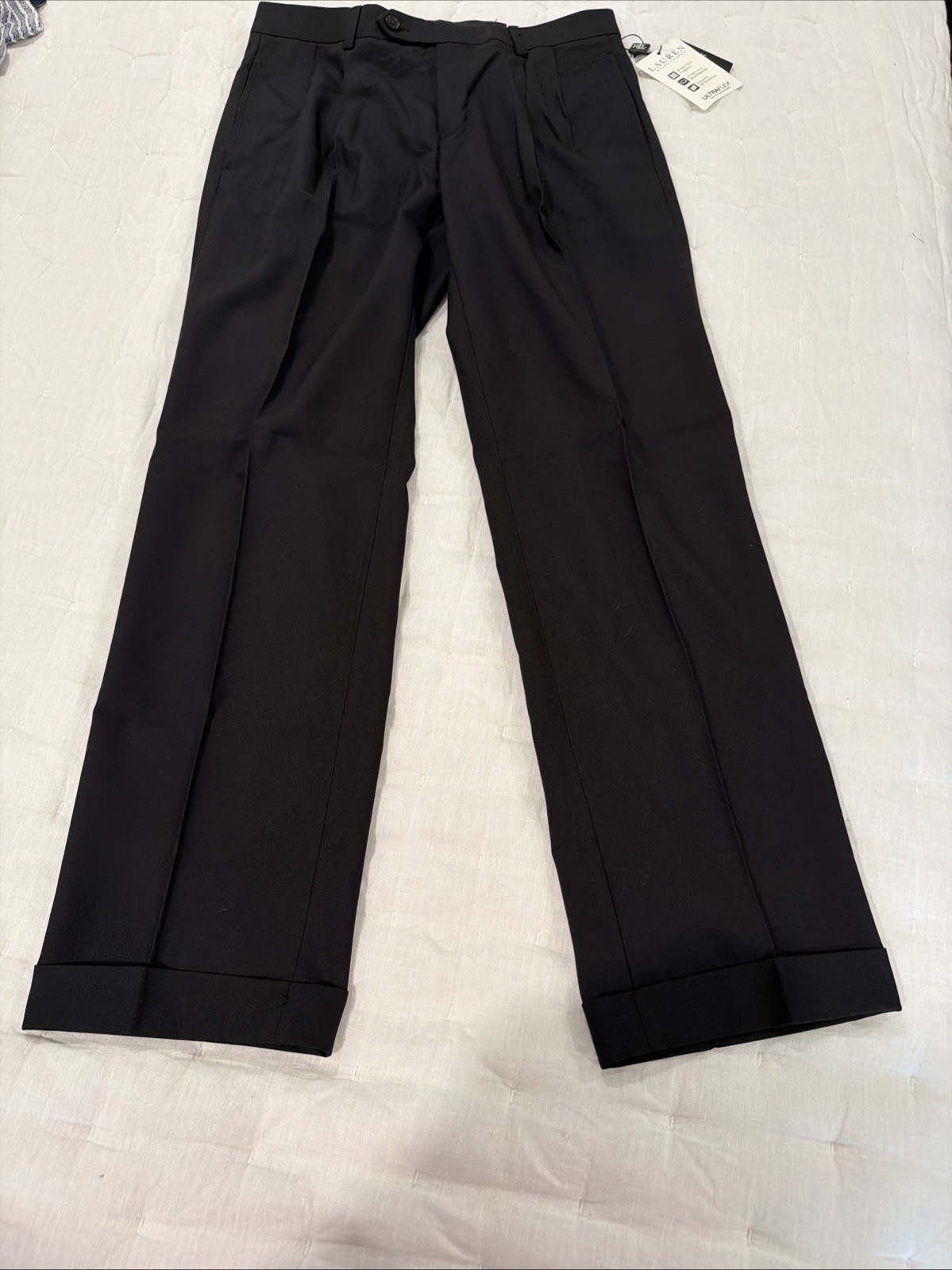 NWT Lauren Ralph Lauren UltraFlex Classic Fit Dress Pants – Black – 30w x 30L