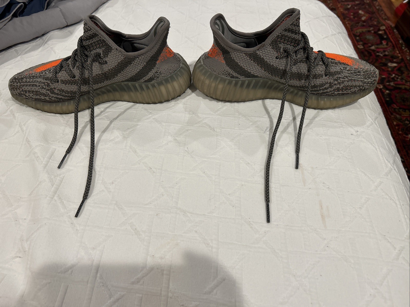 Adidas Yeezy Boost 350 V2 Beluga Gray Men’s Size 7 Gray Orange HQ7045 OG Box