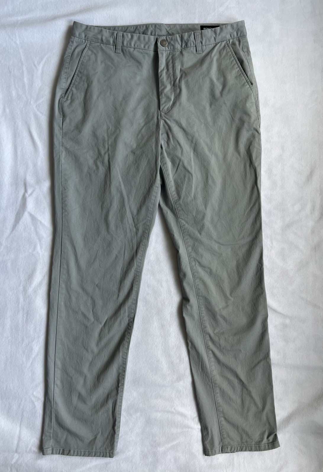 Bonobos Men’s Athletic Fit Gray Khaki Chino Pants Straight, 36×34 (Fits 36×32)