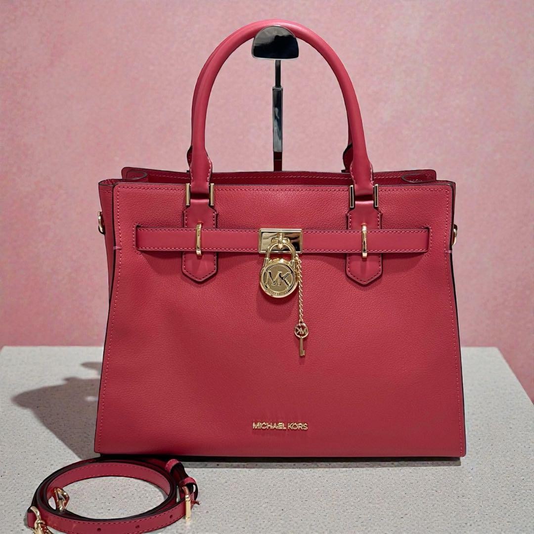 Michael Kors Hamilton 2-Way Tote Shoulder Bag Pink Japan 0610313