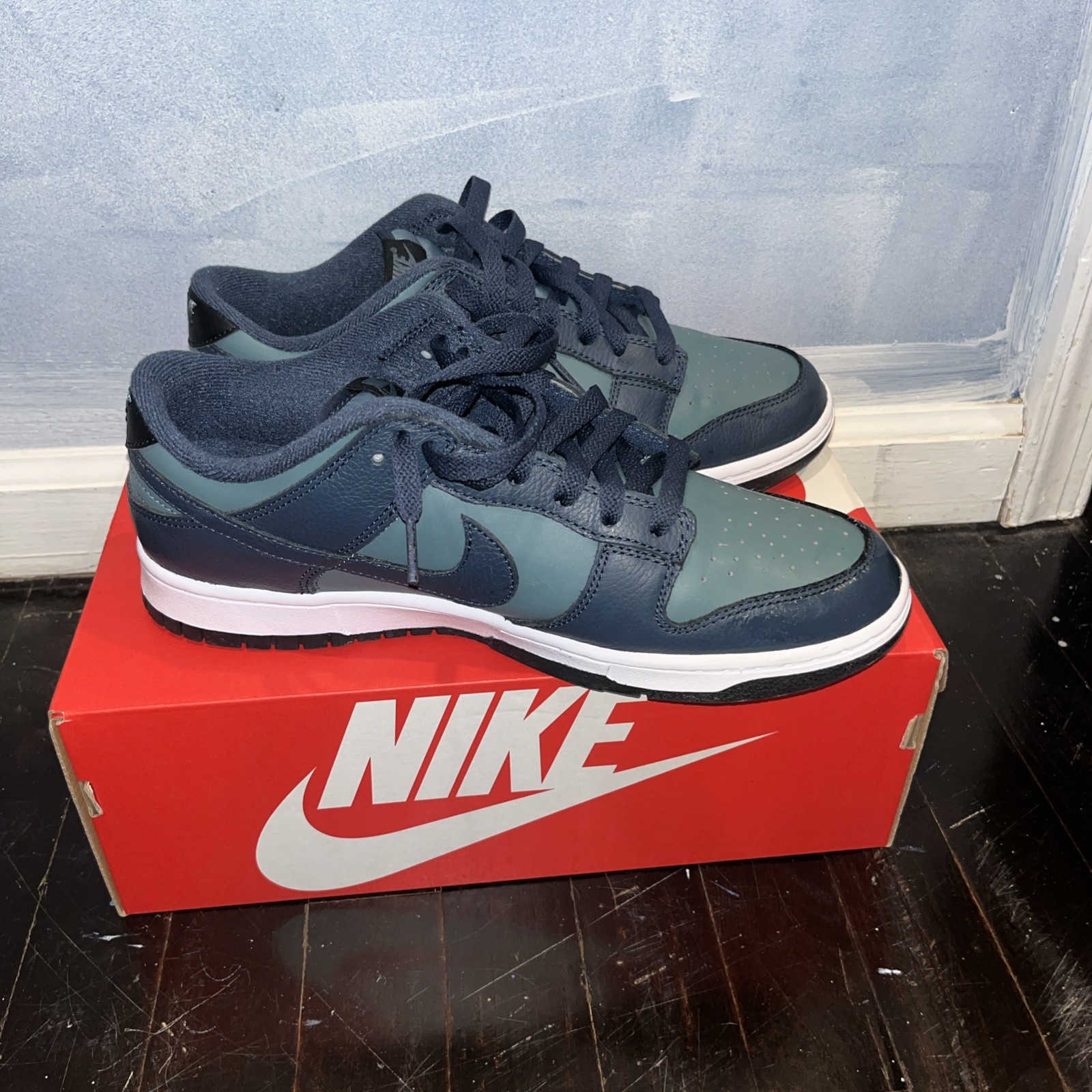 Nike Dunk Low Retro Prm Mineral Slate/armory Navy Sz 10.5
