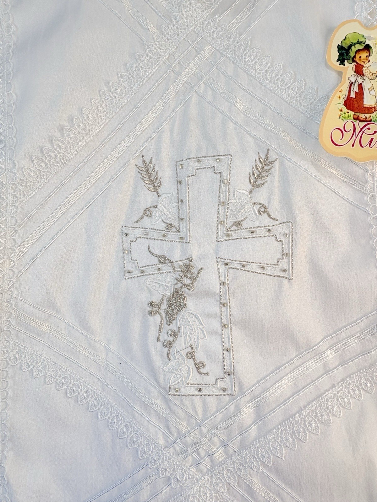 Vintage Boys Three Piece White Christening Outfit With Hat 2years NWT