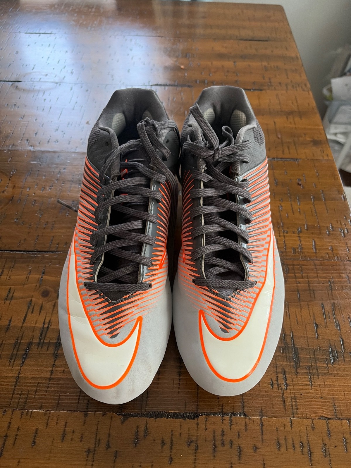Nike Vapor Speed 2 ‘Gray Orange’856507-010 LAX Lacrosse Cleats Mens size