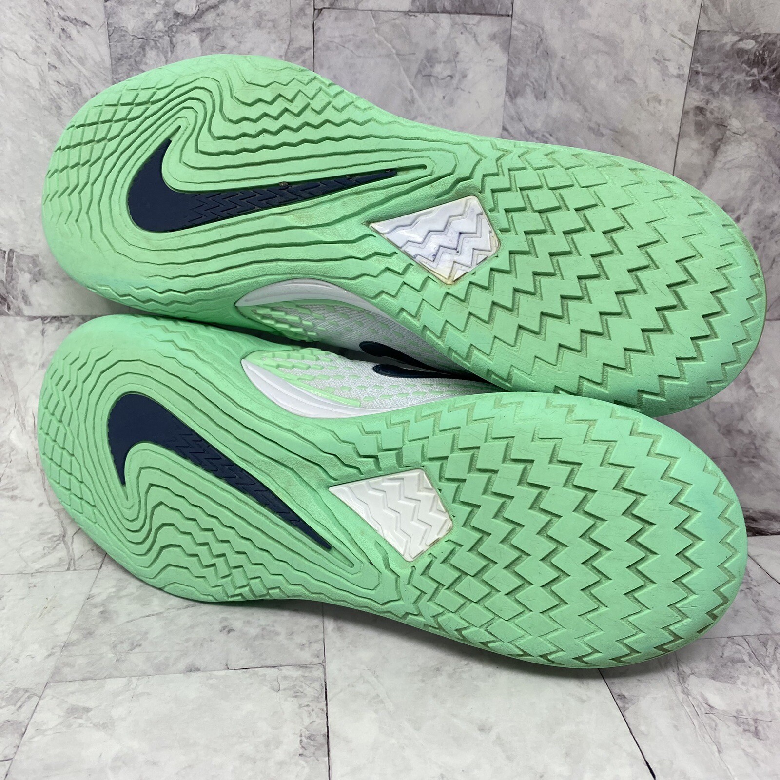 Nike Zoom Vapor Cage 4 Grey Green Glow Rafa Nadal Tennis Court Shoe Mens Sz 13 M