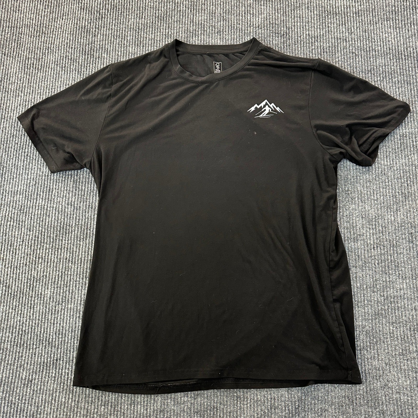 Bamboo Cool Mens Performance Graphic Tee XL Black Mountain Skiing Bamboo Blend